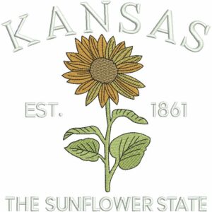 Kansas Embroidery Design (Instant Download)