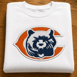 Bear Football Embroidery Design | Sports Team Machine Embroidery File (Instant Download)