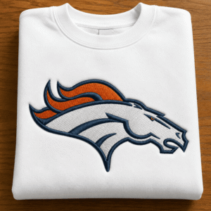 White Horse Football Embroidery Design | Sports Team Machine Embroidery File (Instant Download)
