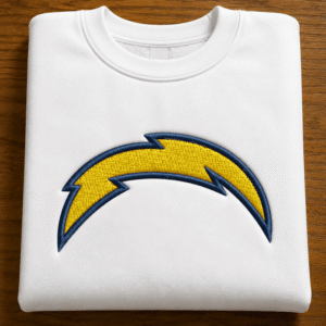 Lightning Bolt Football Embroidery Design | Sports Team Machine Embroidery File (Instant Download)