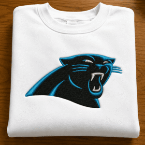 Black Panther Football Embroidery Design | Sports Team Machine Embroidery File (Instant Download)