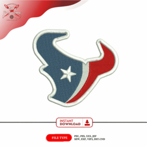 Houston Texans Embroidery Design – Texans Logo Embroidery – NFL Football Embroidery – 4 Inch – Instant Download