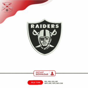 Las Vegas Raiders Embroidery Design – Raiders Logo Embroidery – NFL Football Embroidery – 4 Inch – Instant Download