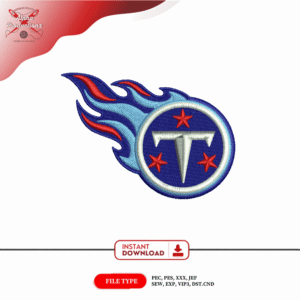 Tennessee Titans Embroidery Design – Titans Logo Embroidery – NFL Football Embroidery – 4 Inch – Instant Download
