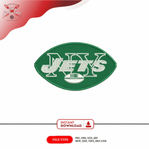 New York Jets Embroidery Design – Jets Logo Embroidery – NFL Football Embroidery – 4 Inch – Instant Download